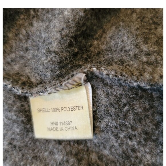 Store 68 Fleece Jacket Hoodie Zip Front Black Grey Fleck Woman's Size M JJ3448 - Picture 9 of 9